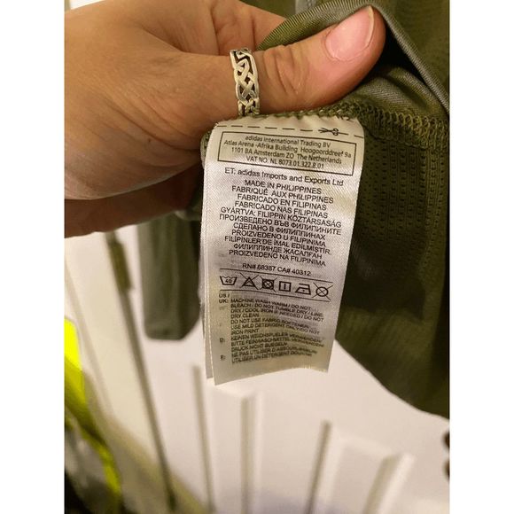 Adidas Alpha Skin Climalite Olive Green Top; Size Small - Picture 2 of 6